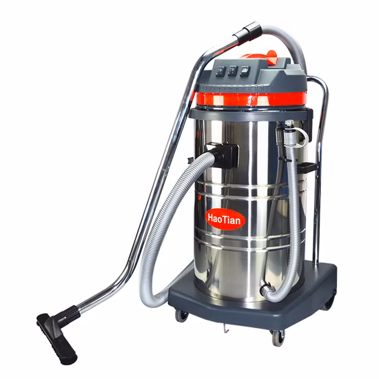 80L Three Motors Stainless Steel Industrial Wet and Dry Vacuum Cleaner